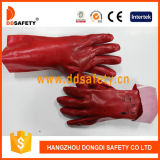 Ddsafety 2017 Red PVC Fully Dipped Gloves Interlock Liner Knit Wrist
