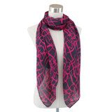 Lady Fashion Cotton Voile Printed Long Scarf (YKY4065)