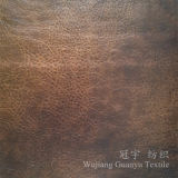 Decorative Leather 100% Polyester Sofa Suede Fabric with Bronzing Treatment