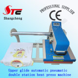 Pneumatic T Shirt Heat Printing Machine 40*50cm Upper Glide Automatic Pneumatic Double Station Heat Press Machine Double Station Heat Transfer Machine