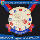 3D Logo Metal Sports Medal Engraving Medal with Colorful Ribbon