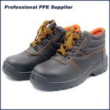 PU Injection Cheap Leather Plastic Safety Footwear