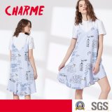 2018 Fashion Printed False Two Shirt Dress
