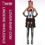 Adult Girls Sexy Costume Sexy Lingerie of Bride Skull Woman (L15269)