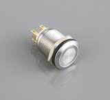 19mm 12V LED Stainless Steel Momentary Button with Pre Wires