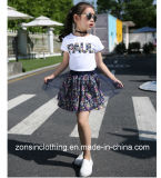 Two-Piece (white T-shirt+ Floral skirt) Children Clothes