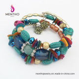 Hot Sale Exoticism Adjustable Size Bangle Multi-Layer Multicolor Stones Bracelet