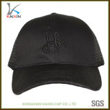 Custom Men Sports Embroidered Black Trucker Hat