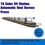 16 Color 54 Station Automatic Oval Screen Printing Machine