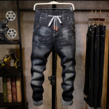 Broken Washing Jeans with Special Design on Waistband for Man (HDMJ0017-17)