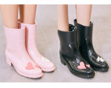 2018 PVC Rain Boots Women Rubber Boots for Pink Girls Shoes Ankle High Fashion Female Water Shoes Rainboots