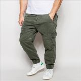 2016 Men's Cool Green Slim Cargo Pants with Elastic Cuff