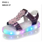 Children Fashion Summer Bright Sandals Flashing Light LED Shoes (FF422-2)
