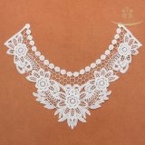 L60013 White Rose Flower Gpo Collar Lace Accessory / White Flower Garment Nylon Collar Lace