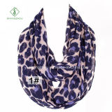 2017 Europe Viscose Leopard Printed Infinity Neck Warmers Fashion Scarf