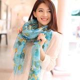 Polyester Voile Digital Printed Scarf for Lady (12-BR250313-14.3)