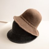 4 Colour Women Leisure Hat Causual Wool Bucket Hat with Customed Design