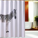 Customized Waterproof Polyester Fabric Bathroom Shower Curtain (17S0057)