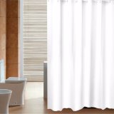 Material Plain White PEVA Shower Curtain for Bathroom