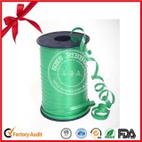 Green Polyester Satin Tape Culry Ribbon Roll for Party