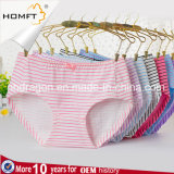 New Arrival Comfortable Ventilate MID-Rised Cotton Cross Stripe Printing Young Girls Stylish Panties Ladies Lingerie Panty