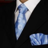 Silk Woven Mens Custom Tie Handkerchief Set