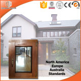Customized Size Solid Wood Casement Window, Solid Wood Clad Thermal Break Aluminum Awning Window