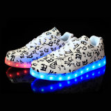 2016 Unisex Women Men Light Flashing Sneakers LED Shoes, Casual USB Charge LED Light up LED Light Shoes