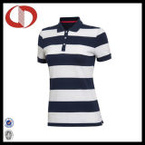 China Breathable Classic Stiped Polo Shirts for Women