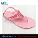 Pink Fashion Pearl Decor Beach Shower Jelly Thong Flip Flops Girls' Slippers for Children Kids