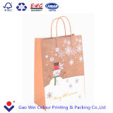 2016 High Quality Recyclable Custom Christmas Printed Kraft Paper Bag