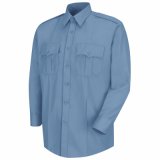 Men's Light Blue Deputy Deluxe Long Sleeve Uniform Work Dress Shirt