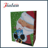 Glossy Laminated Art Paper Smile Father Christmas Gift Paper Bag