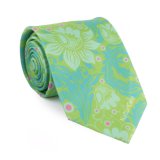 New Fresh Green Silk Luxury Custom Hand Made Neck Tie Uniform Logo Tie School University Formal Fashion Stylish Neckwear