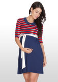 Nautical Stripe Maternity Dress