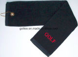 Cotton/Microfiber Golf Towel with Hook and Ring