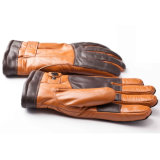 Men's Fashion Sheepskin Leather Motorcycle Driving Sports Gloves (YKY5189)