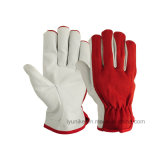 Sheep Skin Leather Hand Job Work Full Finger Driving Gloves