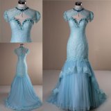 New Fashion Blue Mermaid Ladies Formal Party Dress Evening Gown