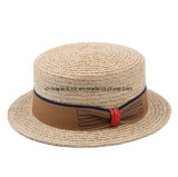 Girls School Uniform Boater Straw Hat
