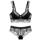Large Cup Lace Embroidery Bra and Panties