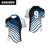Custom Make Sublimation Stripe Rugby Jersey