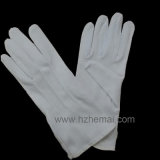 Bleach Cotton Parade Gloves with Button