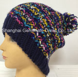 Fashion Colorful Iceland Knitting Hat Beanie Hat with Pompom (Hjb052)
