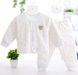 100% Cotton Long Sleeve Underwear Set with Cartoon Printing Baby Apparel
