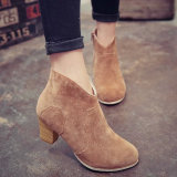 New European and American Explosive Coarse Heel Short Boots Female Autumn and Winter High Heel Martin Boots 9 Sizes