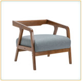Modern Cafe Furniture Wooden Single Seat Cushion Sofa