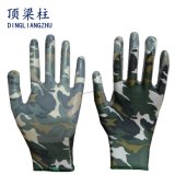 Ladies Hand Protective Flower Polyester Nitrile Gloves for Garden Work