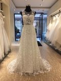 A Line Ivory Lace Evening Wedding Dress Bridal Gowns