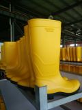 Industrial Green PVC Safety Rain Boots/Shoes with Steel Toe and Steel Plate with High Upper